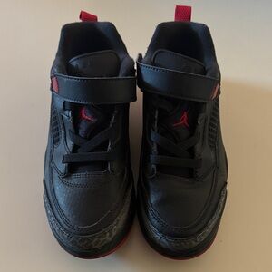Jordan Kids Black and Red Sneakers